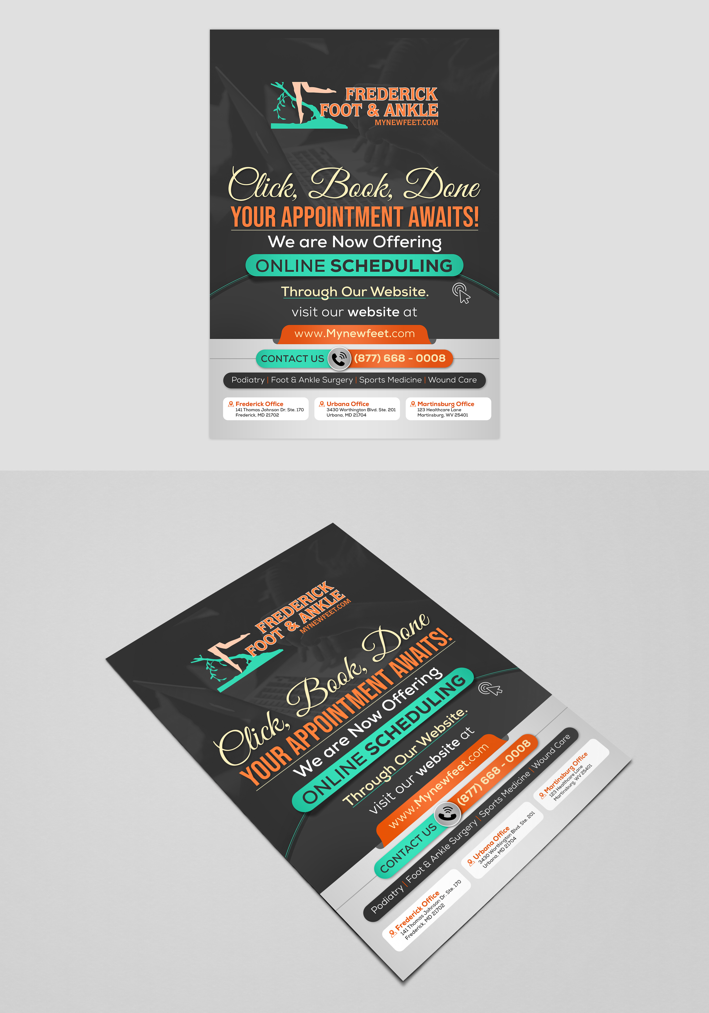 Flyer-Design von HeshanKavinda für Frederick Foot & Ankle | Design #32950868