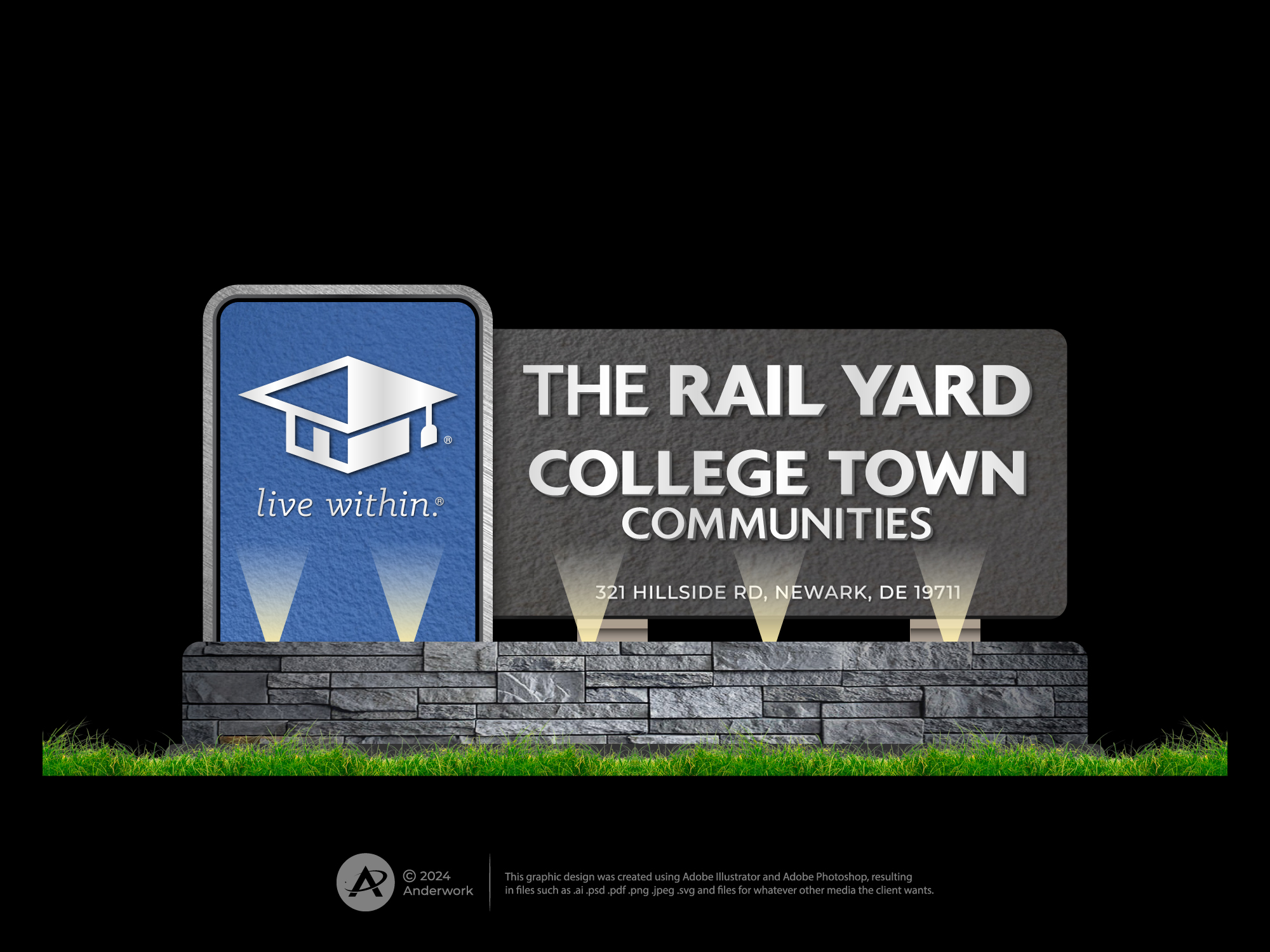 Signage Design by Anderwork for College Town Communities | Design #32973733