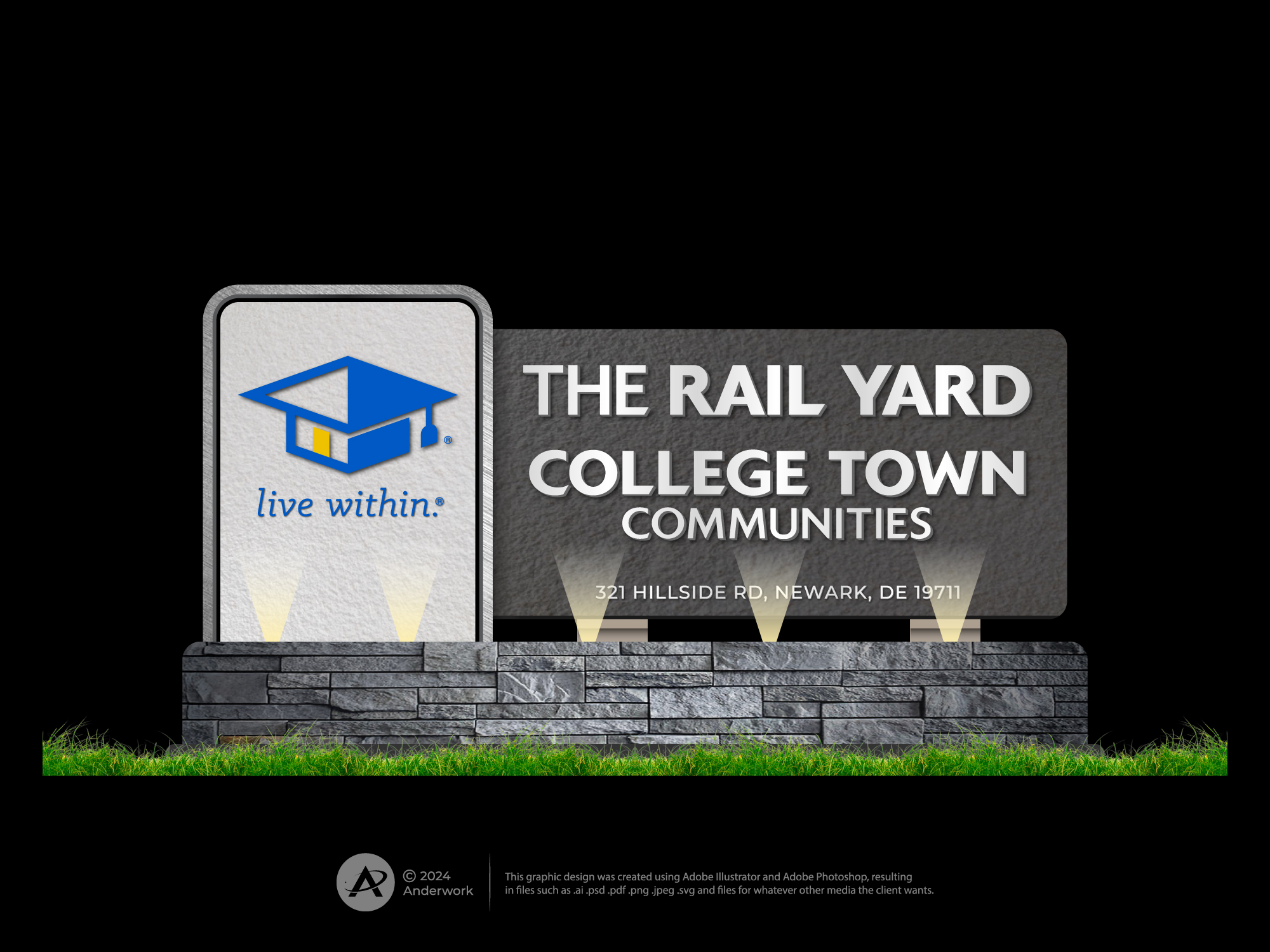 Signage Design by Anderwork for College Town Communities | Design #32973735