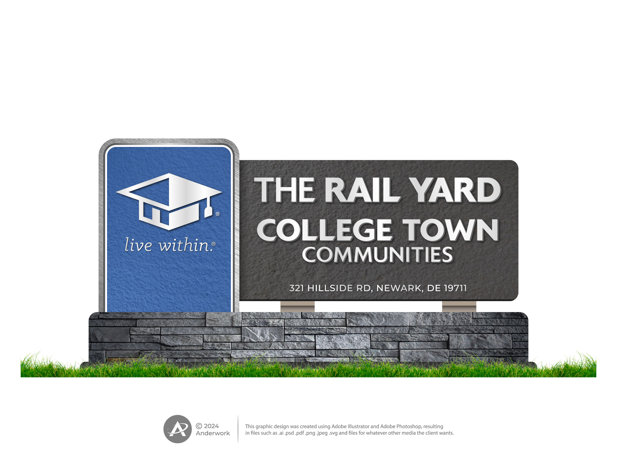Signage Design by Anderwork for College Town Communities | Design #32973738