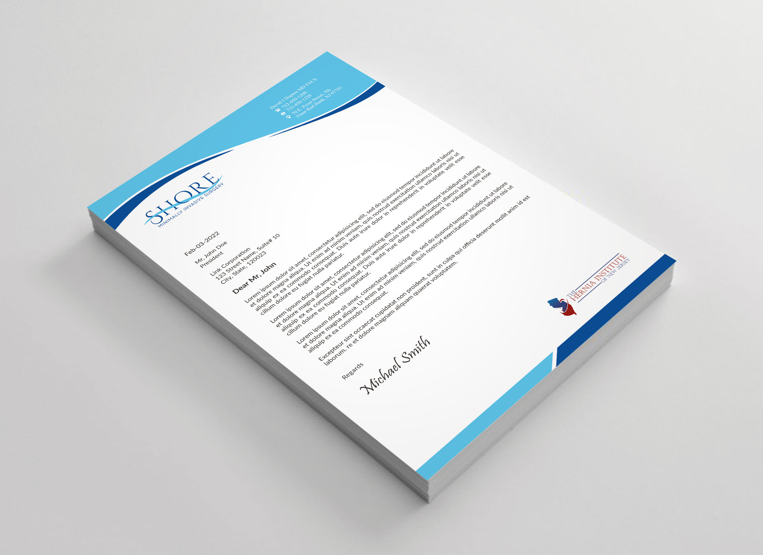 Stationery Design by sadikul islam for Shore Minimally Invasive Surgery  | Design #33004044