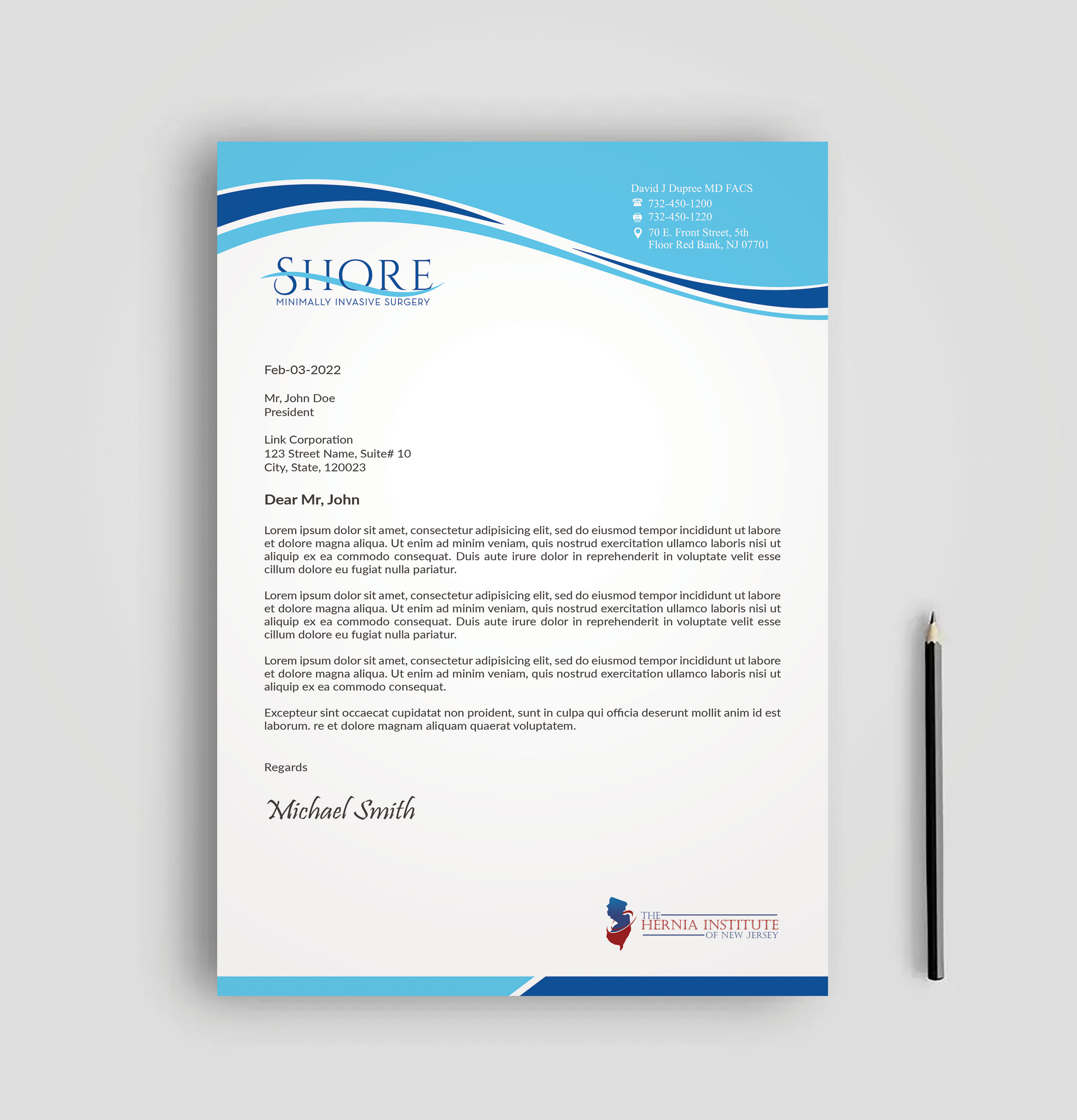 Stationery Design by sadikul islam for Shore Minimally Invasive Surgery  | Design #33004048