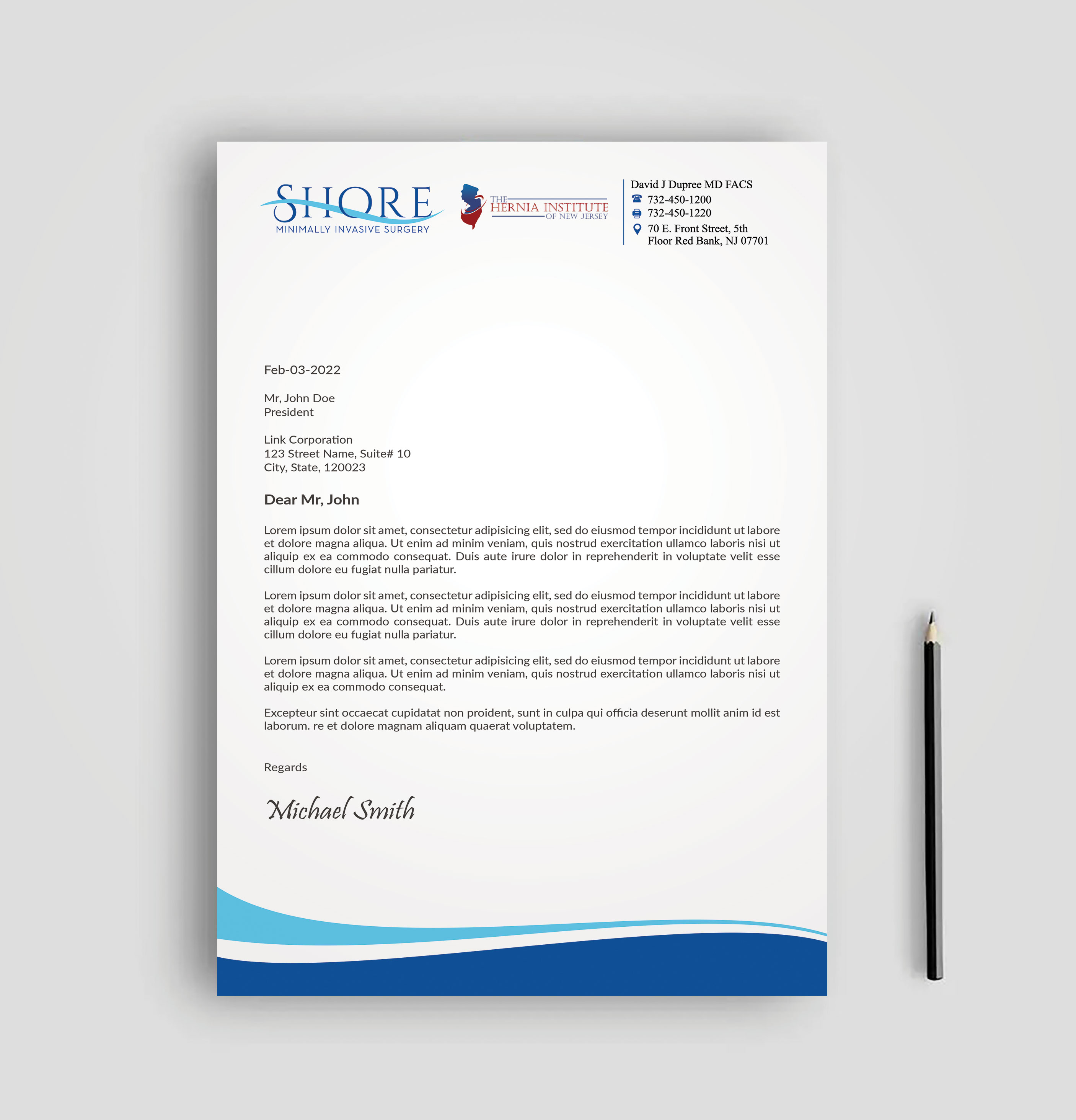 Stationery Design by sadikul islam for Shore Minimally Invasive Surgery  | Design #33004128