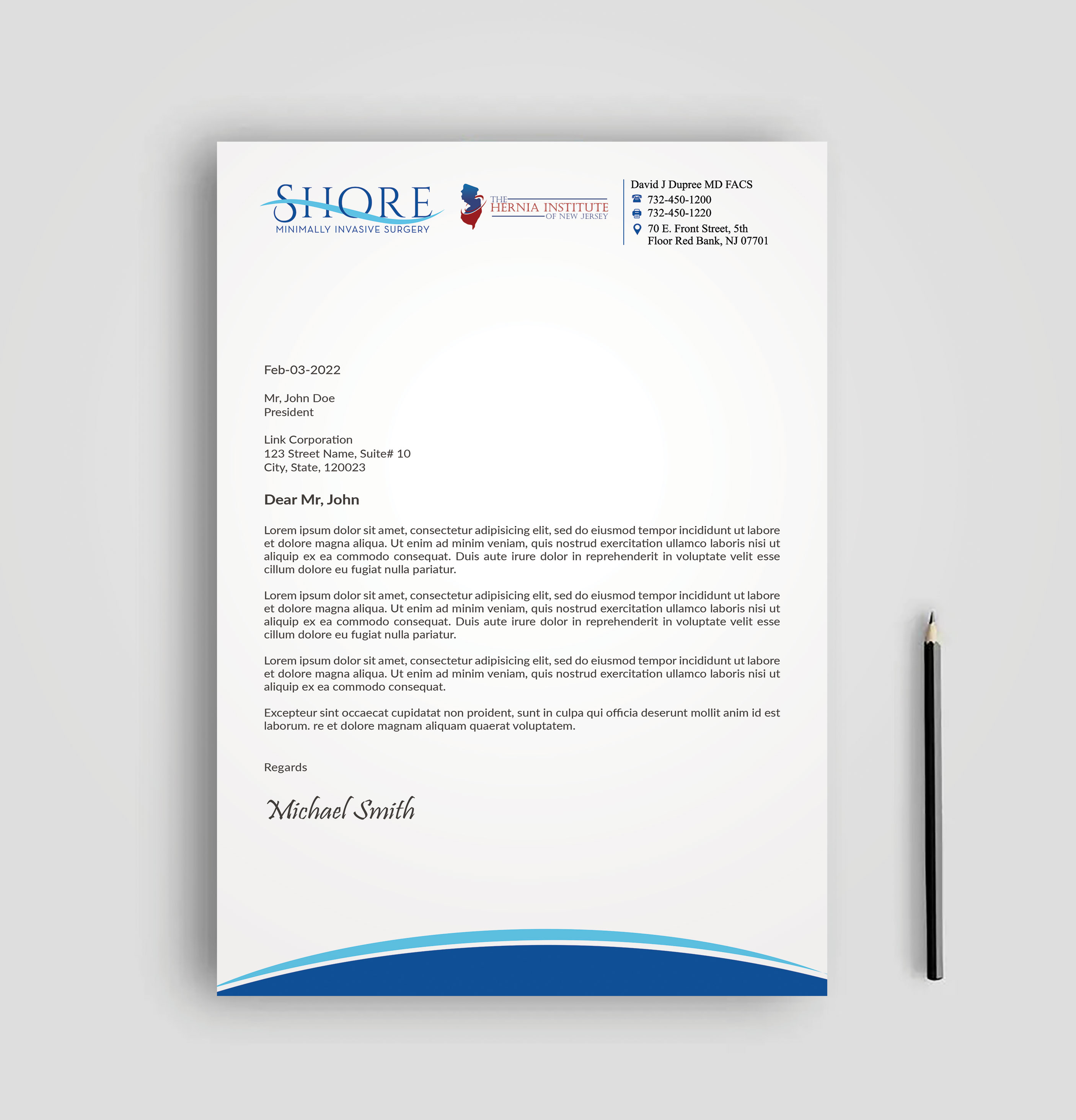 Stationery Design by sadikul islam for Shore Minimally Invasive Surgery  | Design #33004129