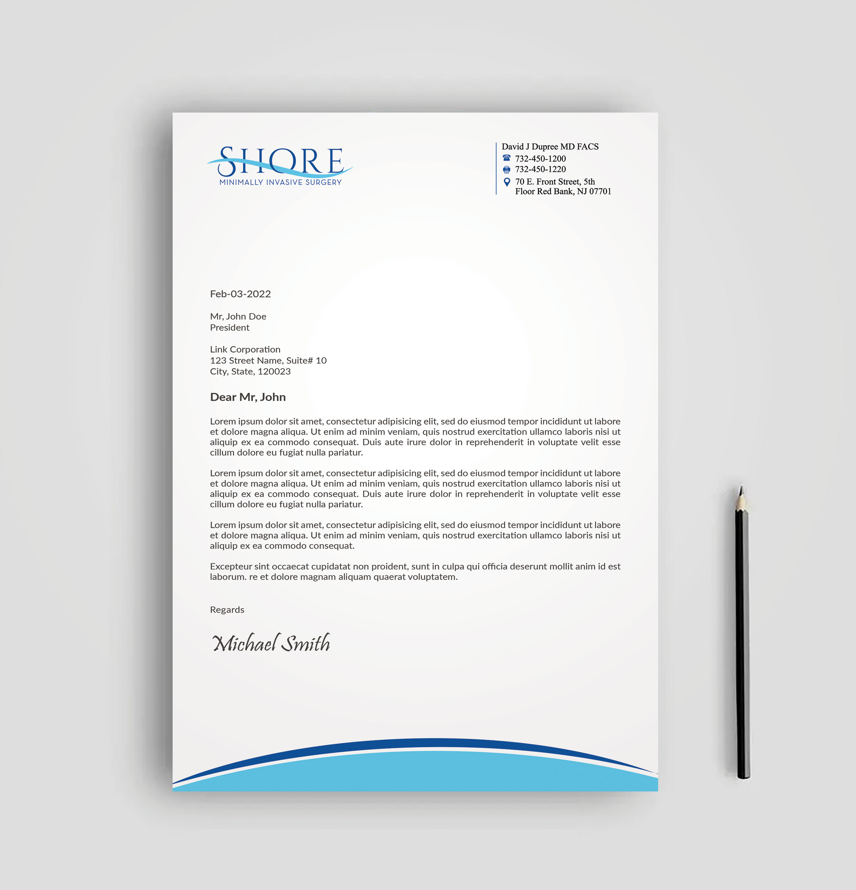 Stationery Design by sadikul islam for Shore Minimally Invasive Surgery  | Design #33004130