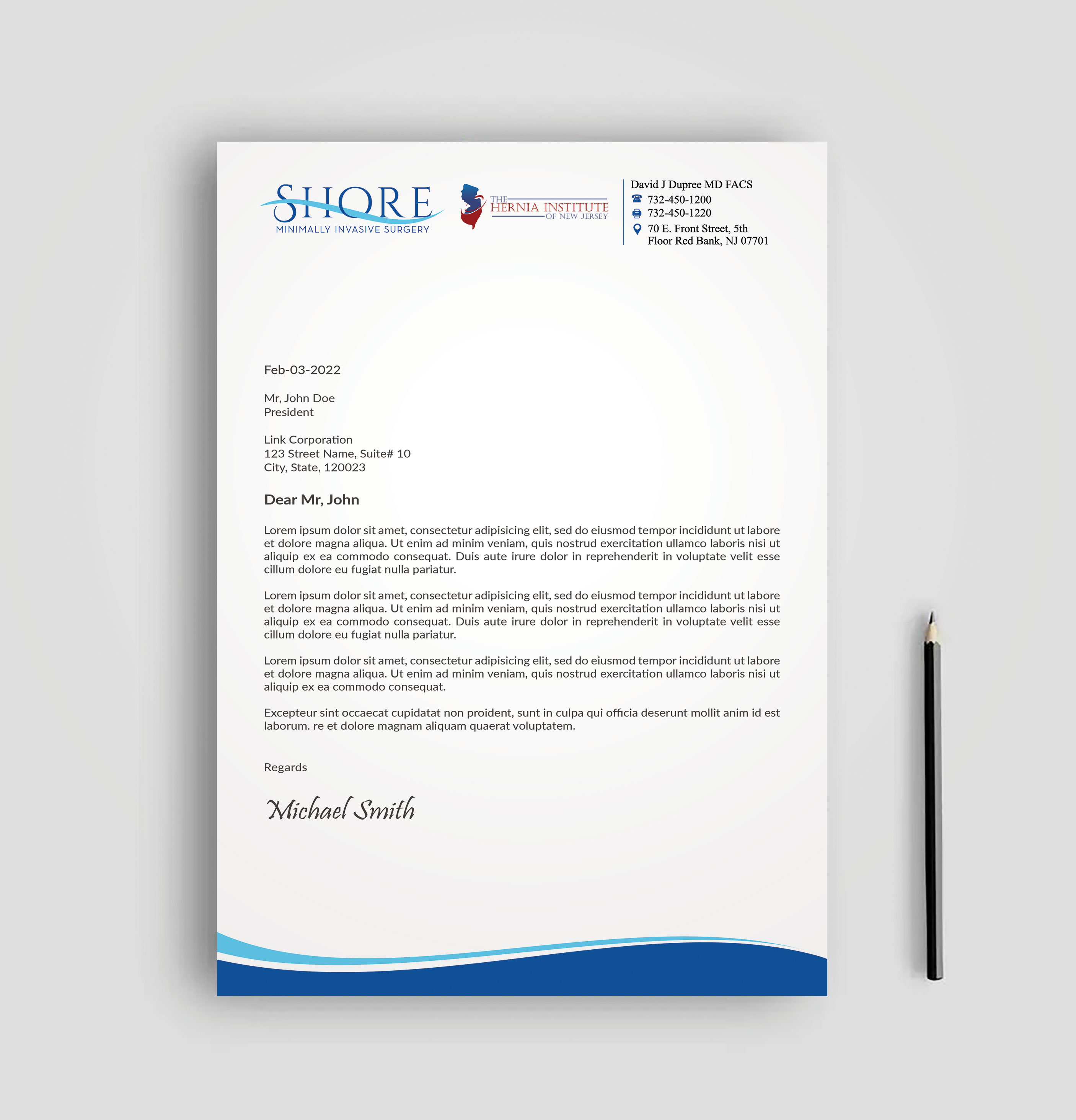 Stationery Design by sadikul islam for Shore Minimally Invasive Surgery  | Design #33004131