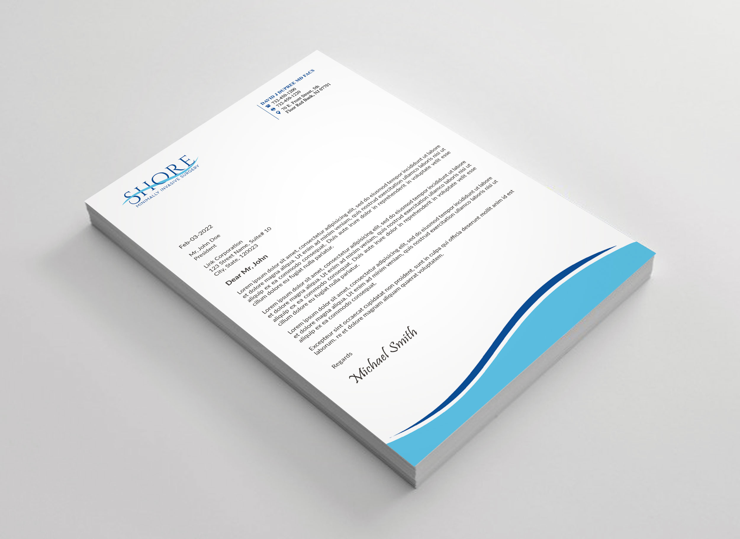 Stationery Design by sadikul islam for Shore Minimally Invasive Surgery  | Design #33004225