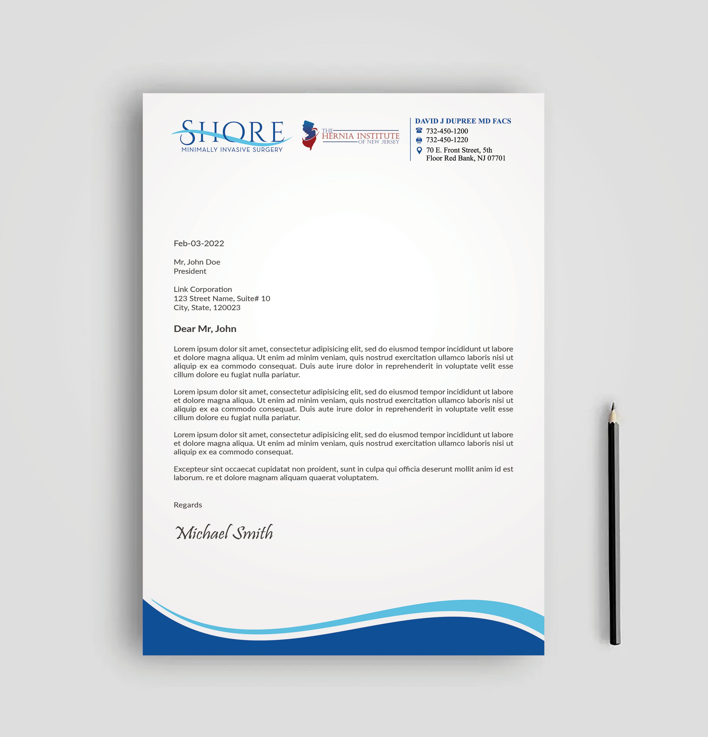 Stationery Design by sadikul islam for Shore Minimally Invasive Surgery  | Design #33004274