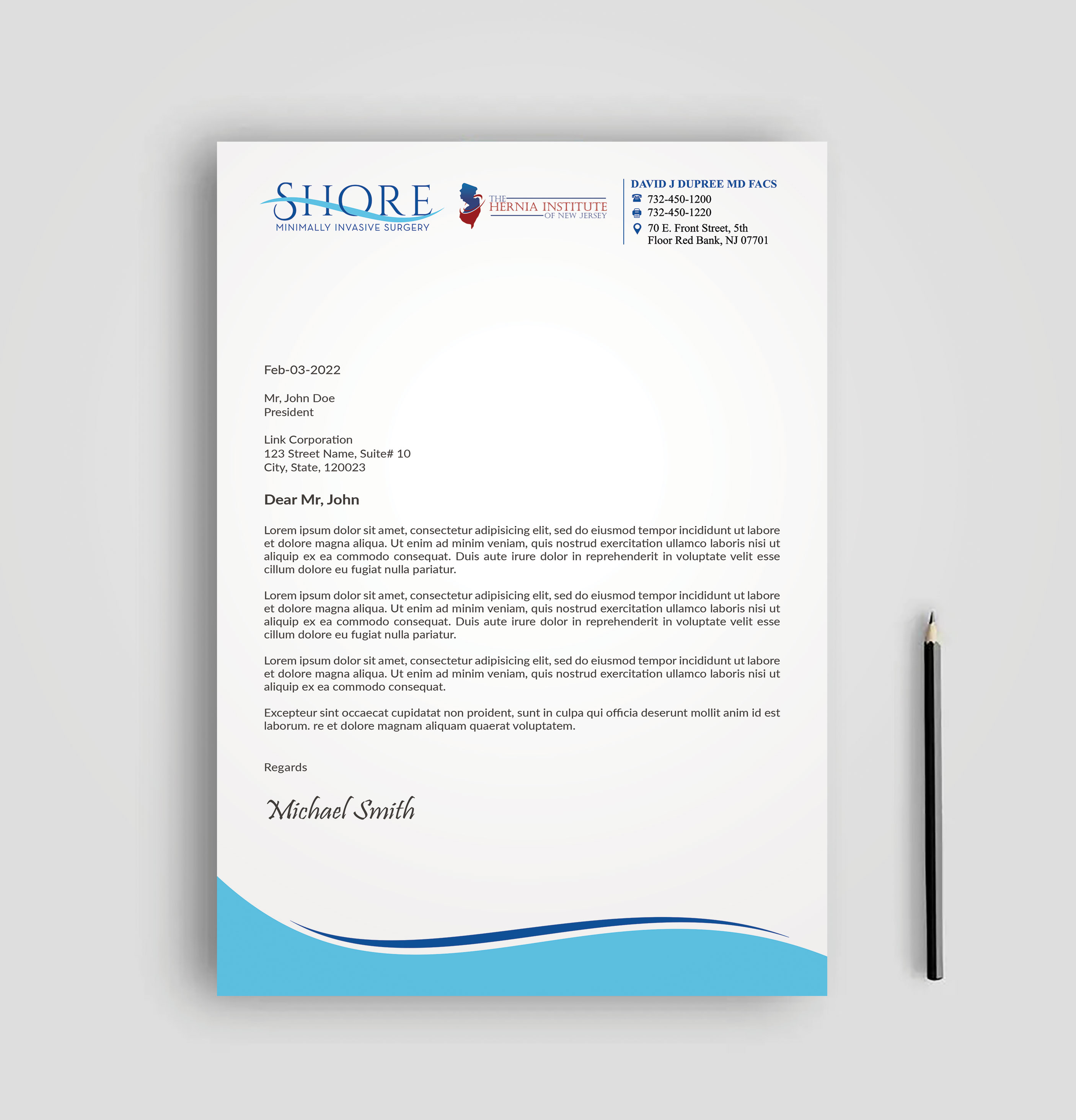Stationery Design by sadikul islam for Shore Minimally Invasive Surgery  | Design #33004279