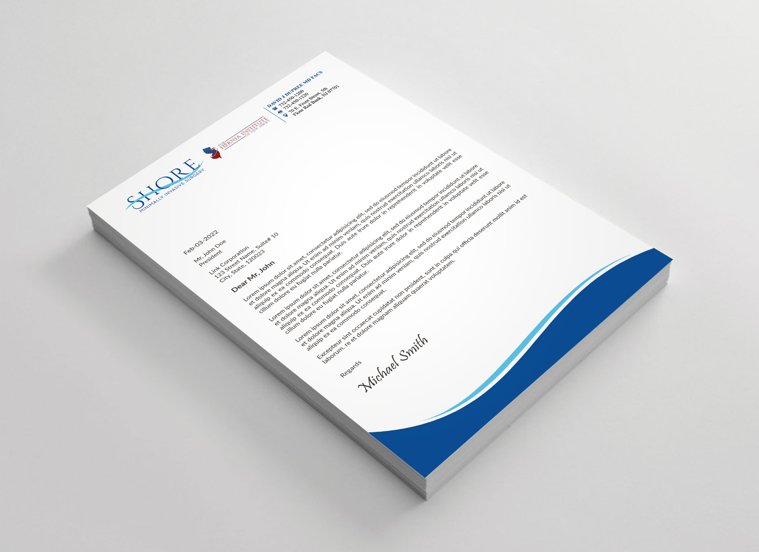 Stationery Design by sadikul islam for Shore Minimally Invasive Surgery  | Design #33004280
