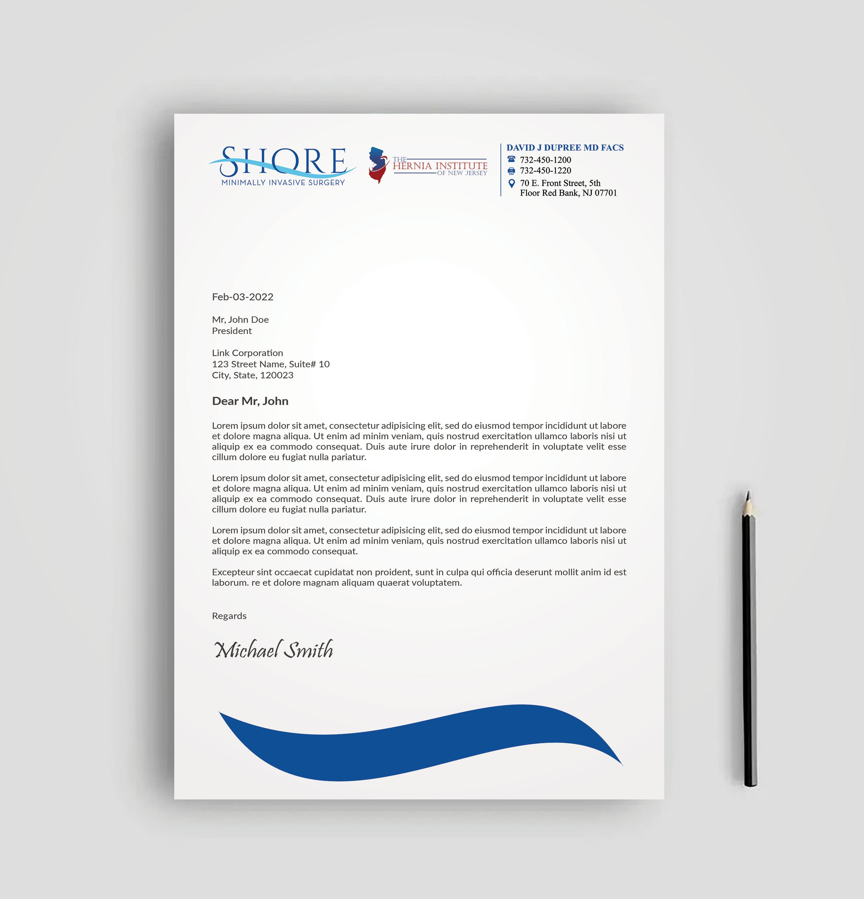 Stationery Design by sadikul islam for Shore Minimally Invasive Surgery  | Design #33005569