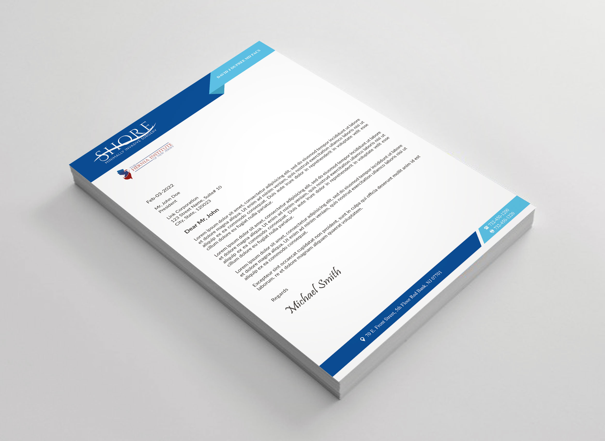 Stationery Design by sadikul islam for Shore Minimally Invasive Surgery  | Design #33005583