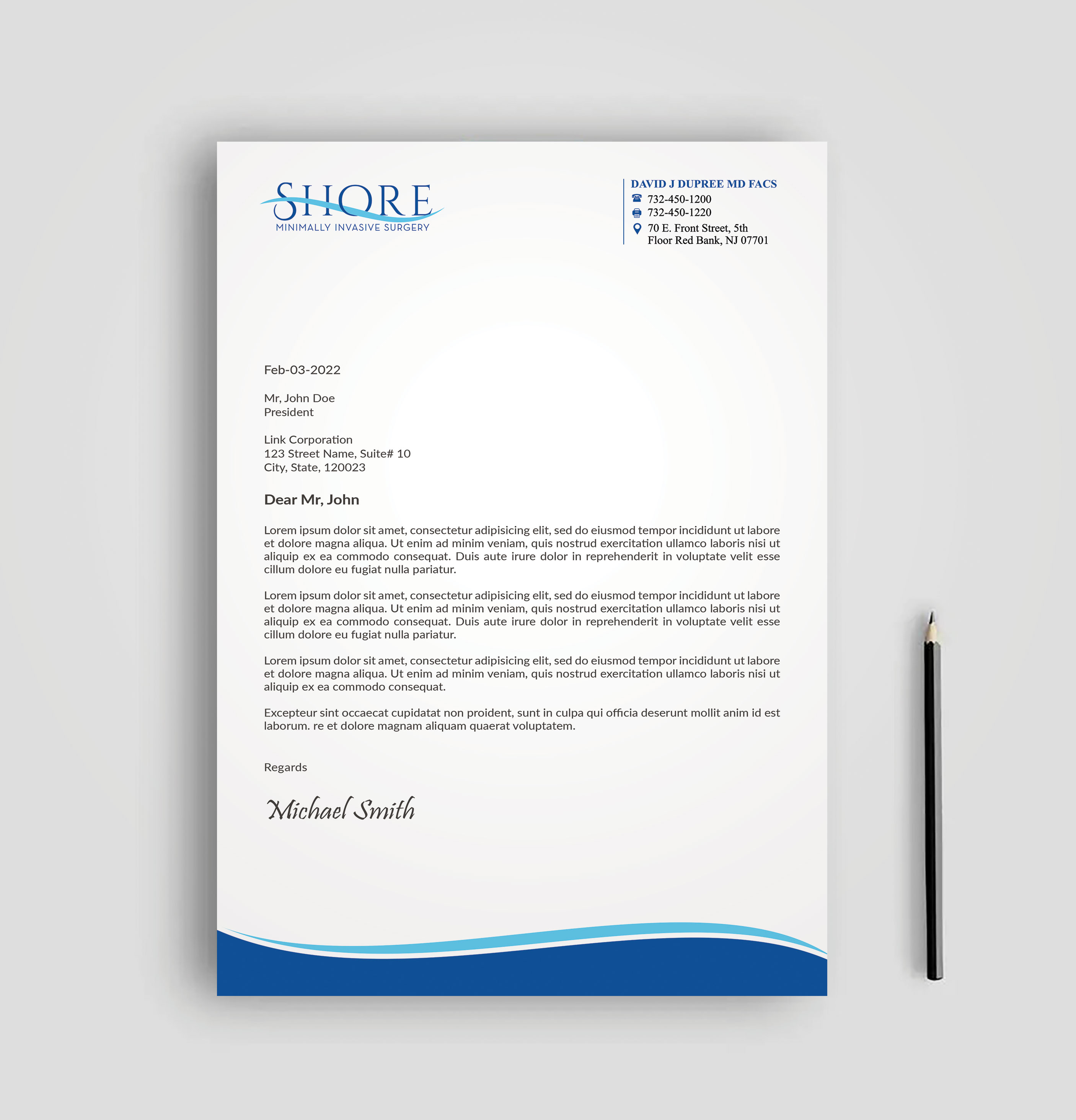 Stationery Design by sadikul islam for Shore Minimally Invasive Surgery  | Design #33005624