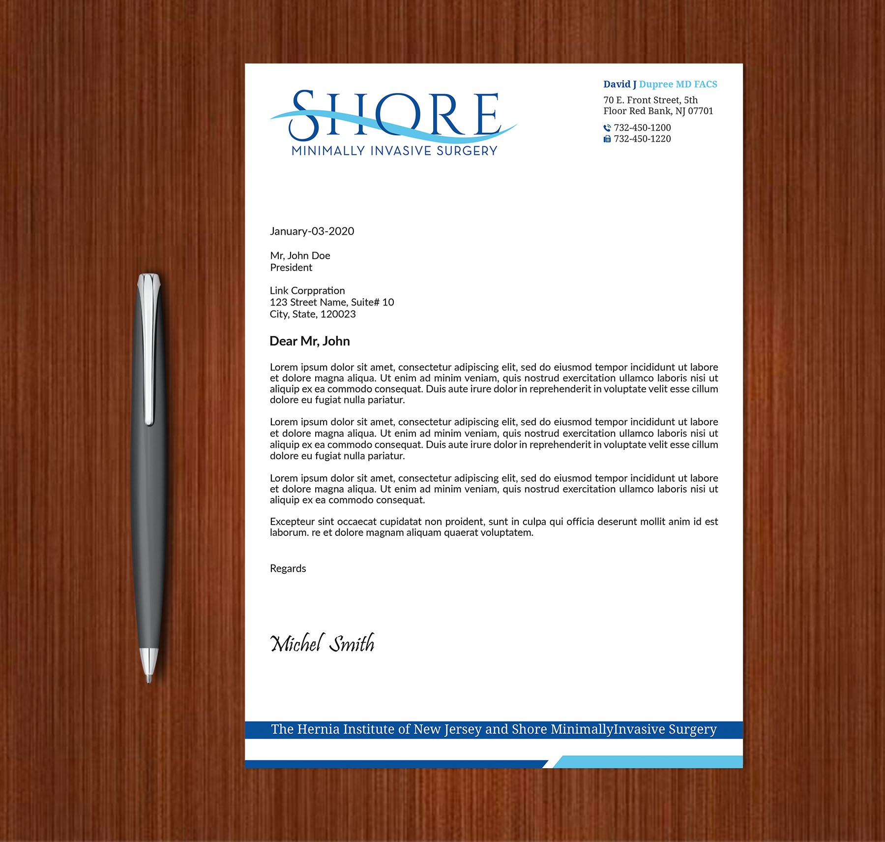 Diseño de Papelería por Expert Bappy para Shore Minimally Invasive Surgery  | Diseño #33003997