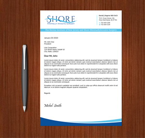 Design de Papeterie par Expert Bappy pour Shore Minimally Invasive Surgery  | Design : #33005326
