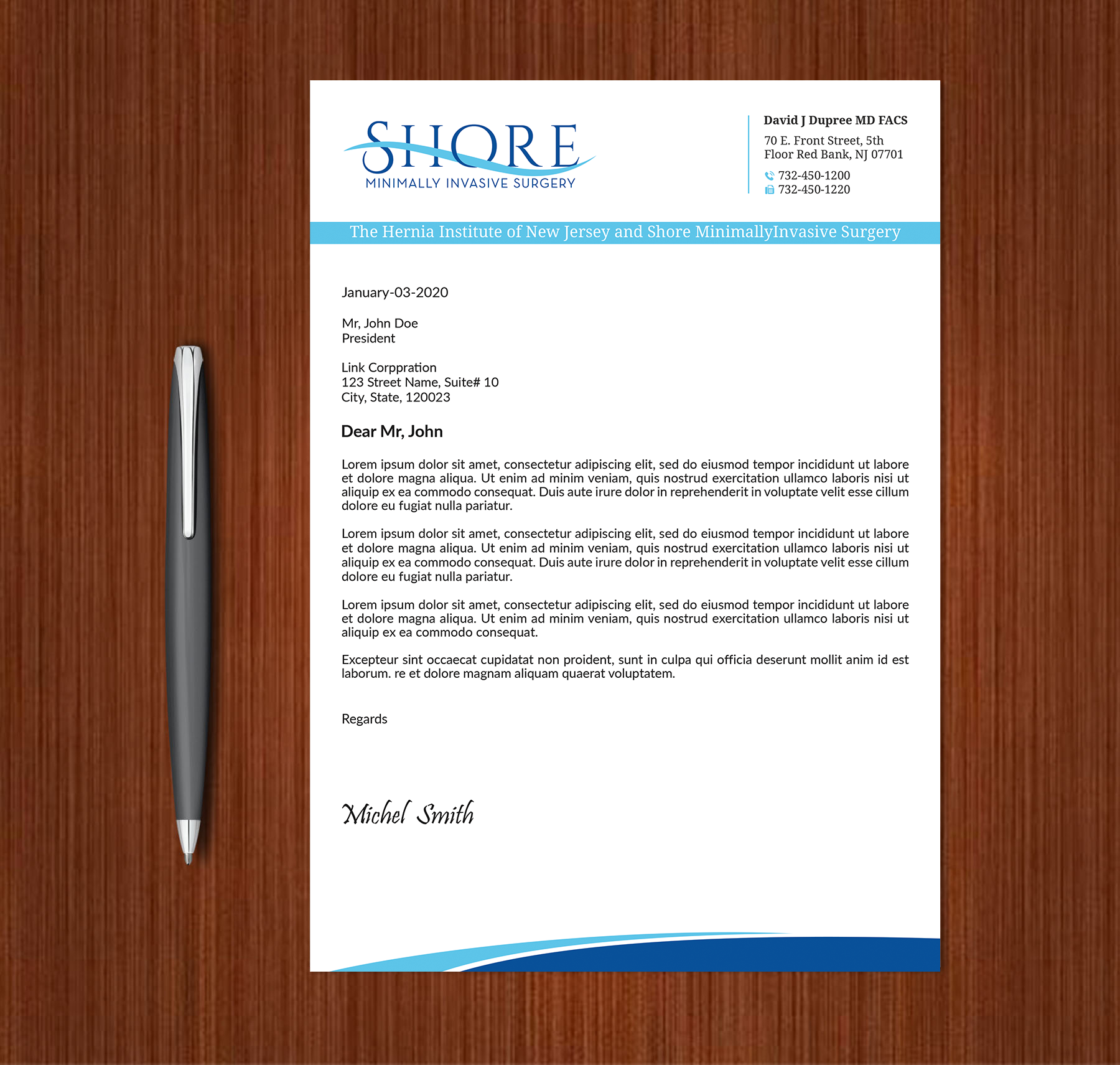 Design de Papeterie par Expert Bappy pour Shore Minimally Invasive Surgery  | Design #33005327