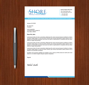 Design de Papeterie par Expert Bappy pour Shore Minimally Invasive Surgery  | Design : #33005328