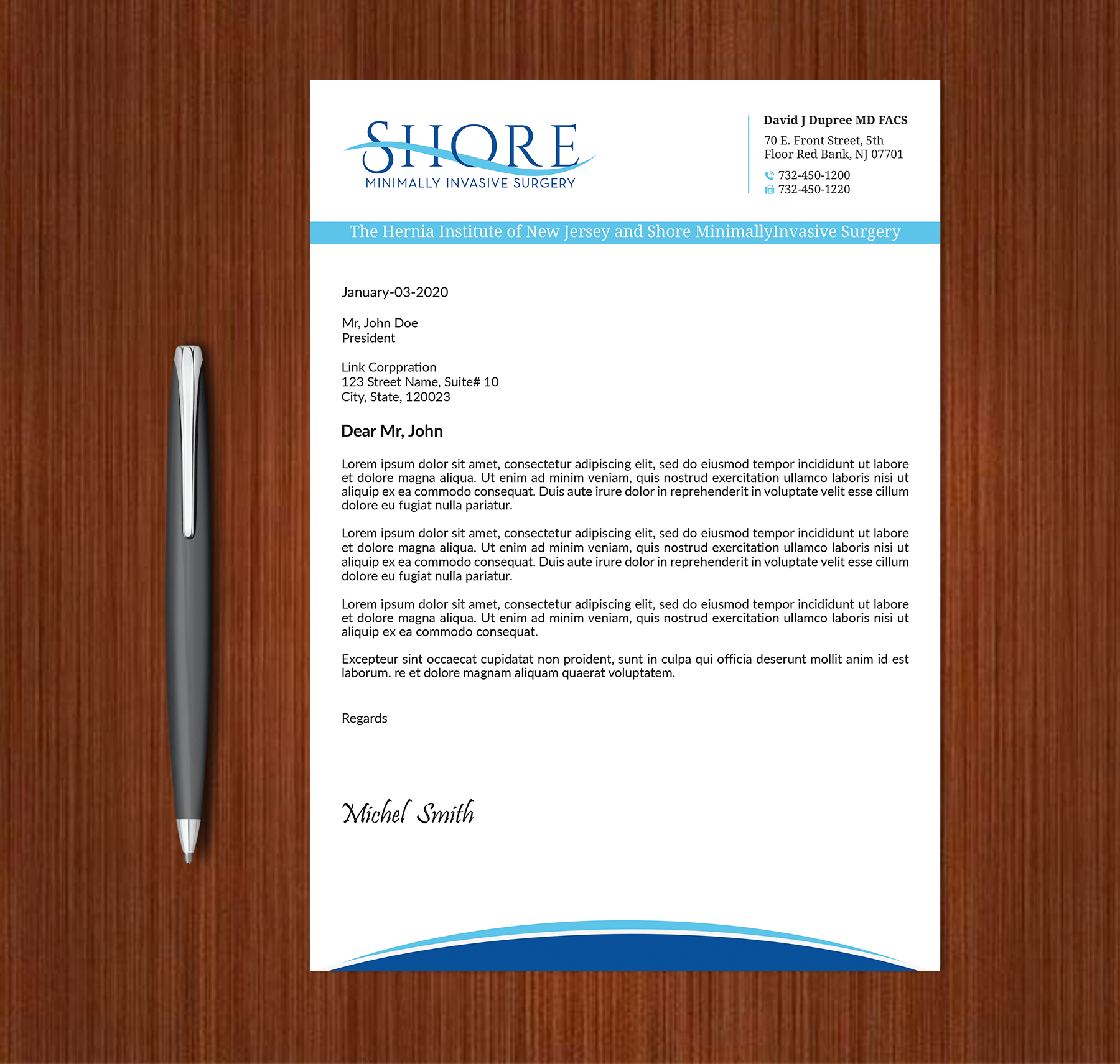 Diseño de Papelería por Expert Bappy para Shore Minimally Invasive Surgery  | Diseño #33005336