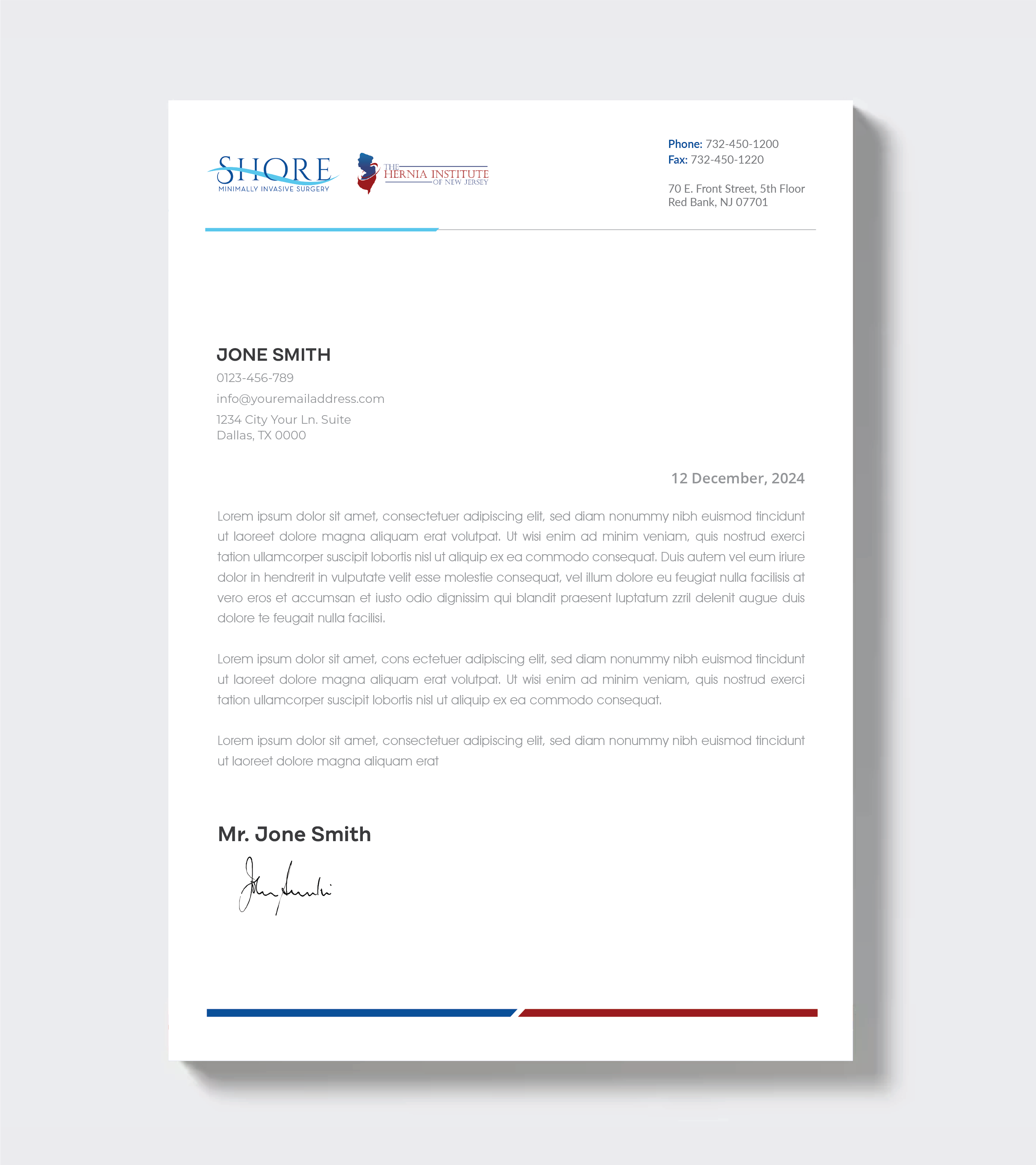 Stationery Design by artbitin for Shore Minimally Invasive Surgery  | Design #32983663