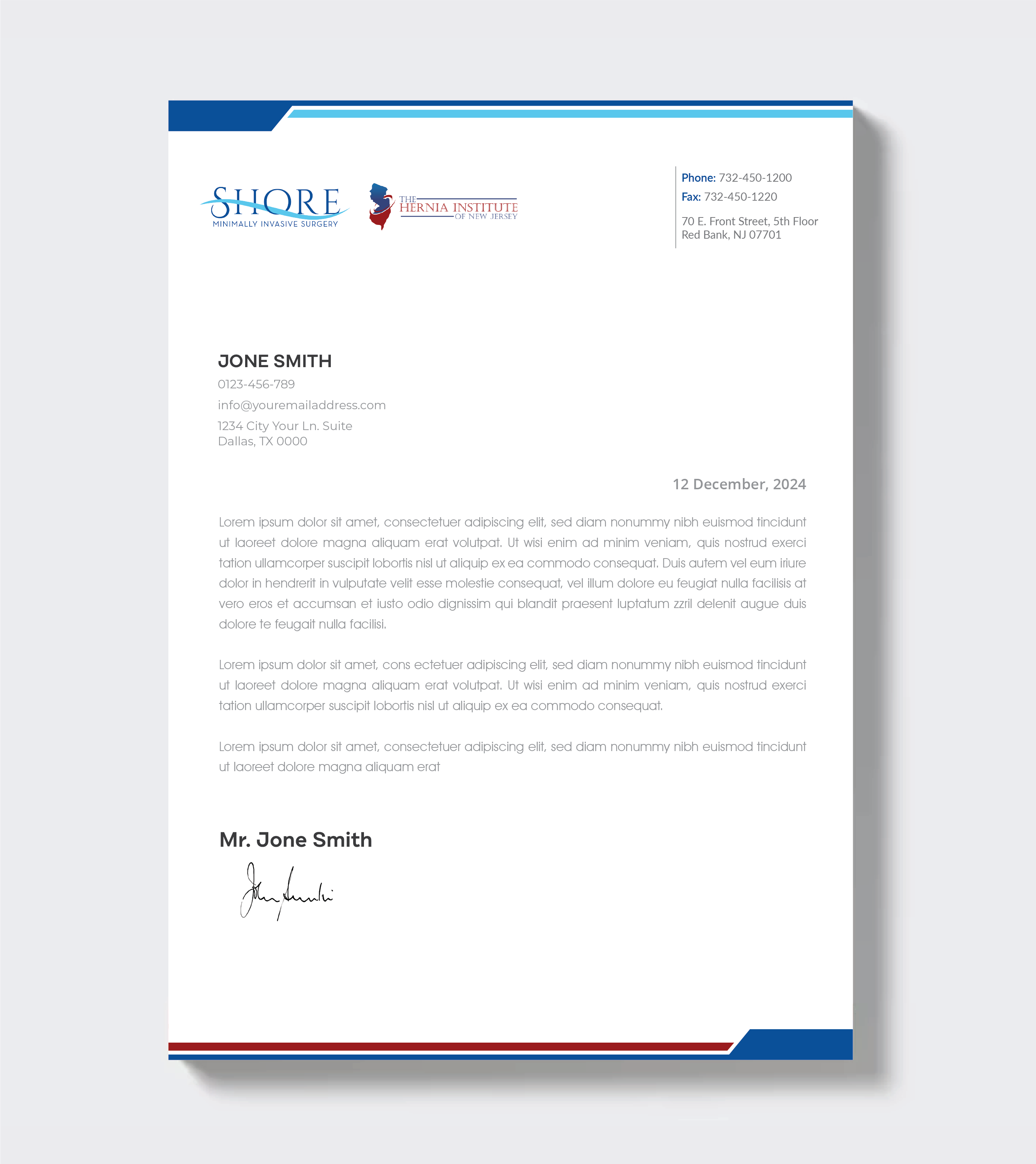 Stationery Design by artbitin for Shore Minimally Invasive Surgery  | Design #32983664