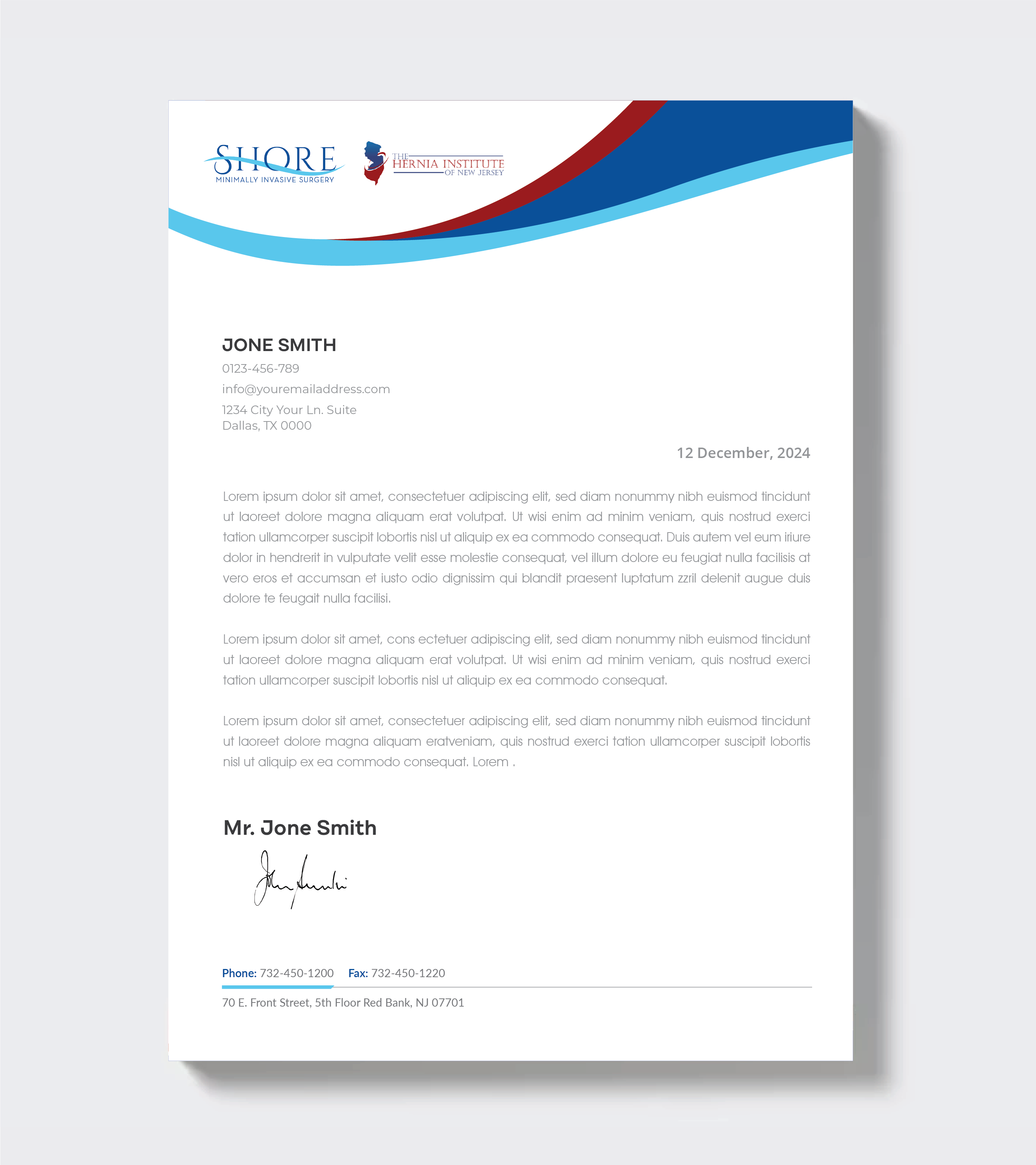 Stationery Design by artbitin for Shore Minimally Invasive Surgery  | Design #32983665