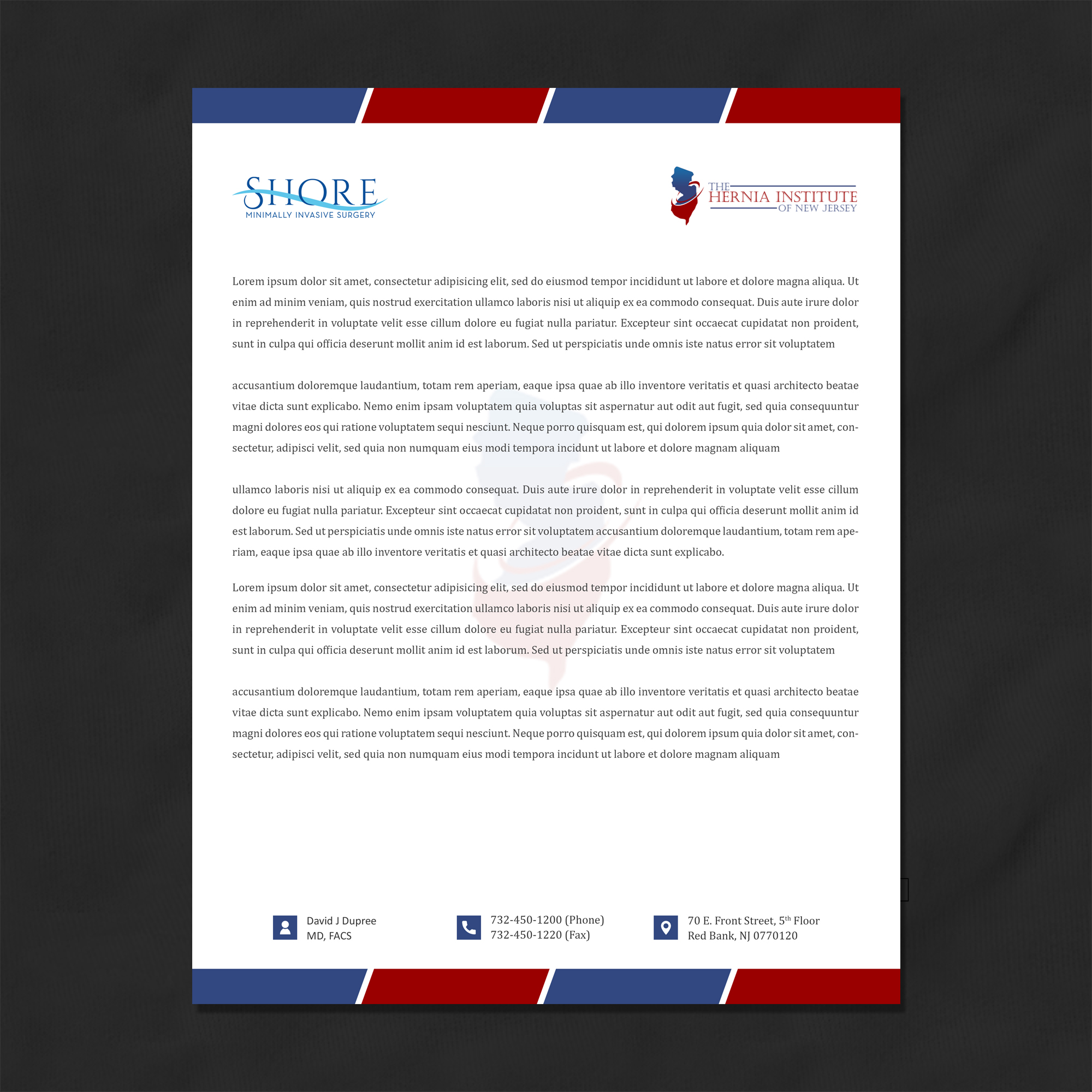 Stationery Design by Sarah Haroon for Shore Minimally Invasive Surgery  | Design #32979908