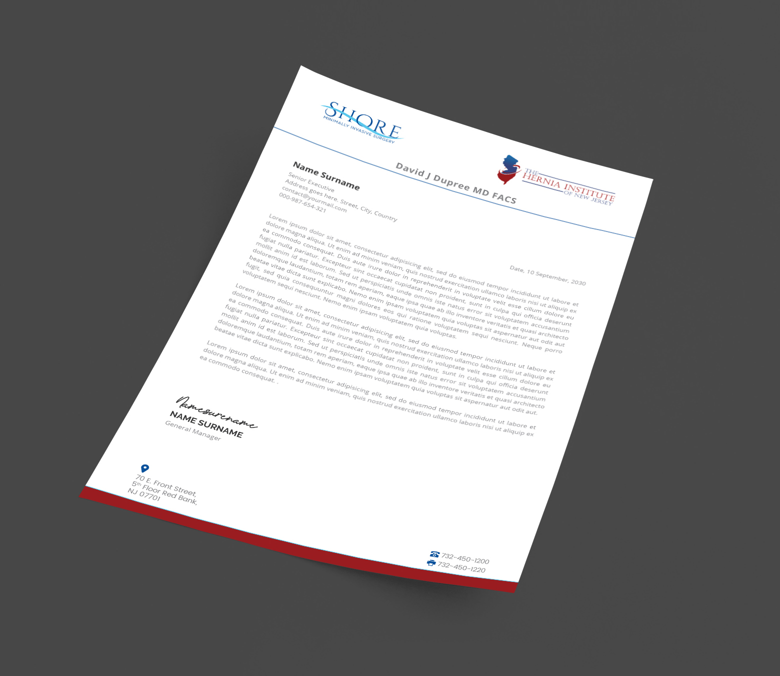 Stationery Design by inventivao for Shore Minimally Invasive Surgery  | Design #33016146