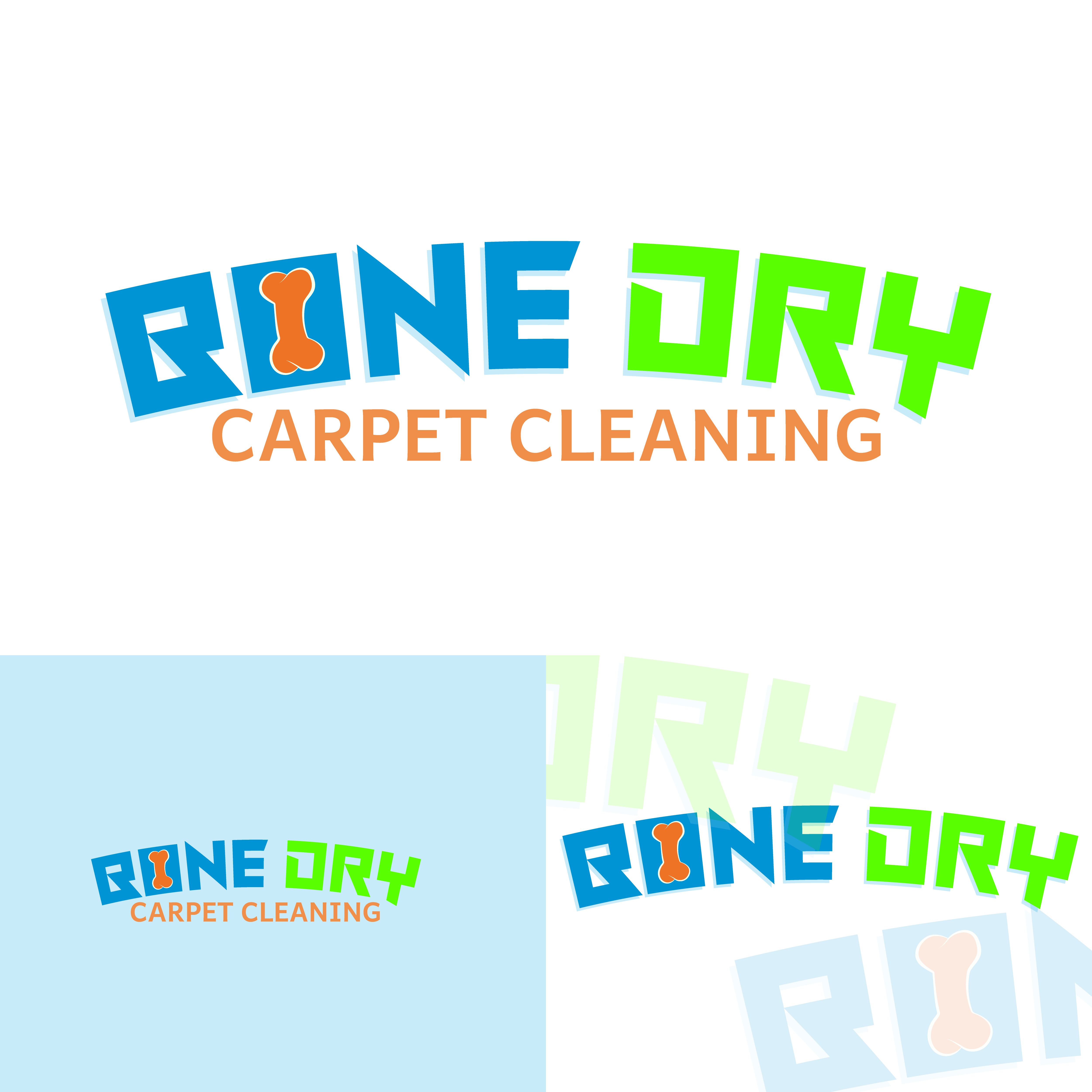 Playful, Bold, Carpet cleaning Logo Design for Bone Dry Carpet Cleaning
