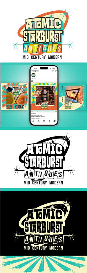 Logo Design by Idesign estudio for Atomic Starburst Antiques LLC | Design: #33008198