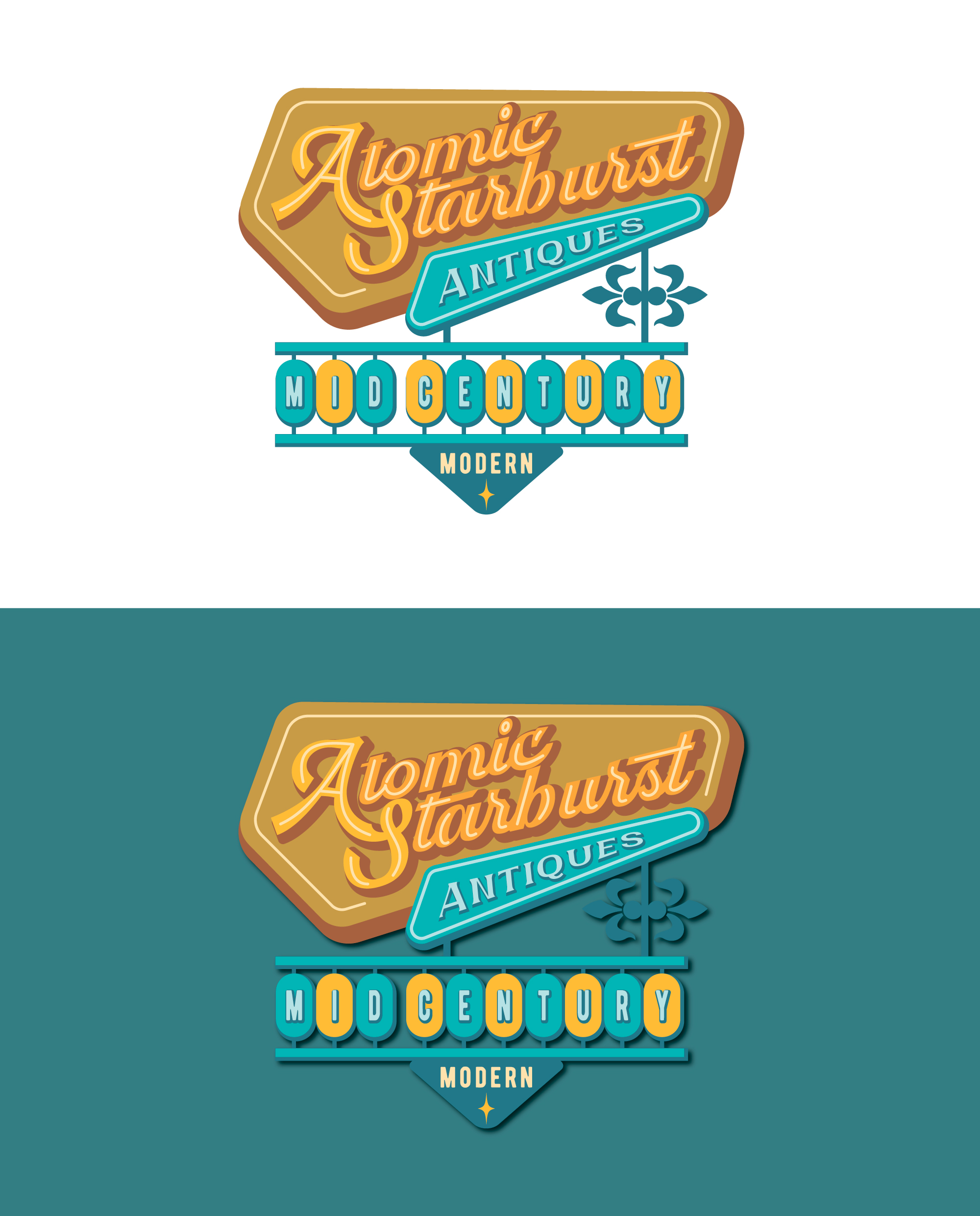 Logo Design by AnnaRoshch for Atomic Starburst Antiques LLC | Design #33030021