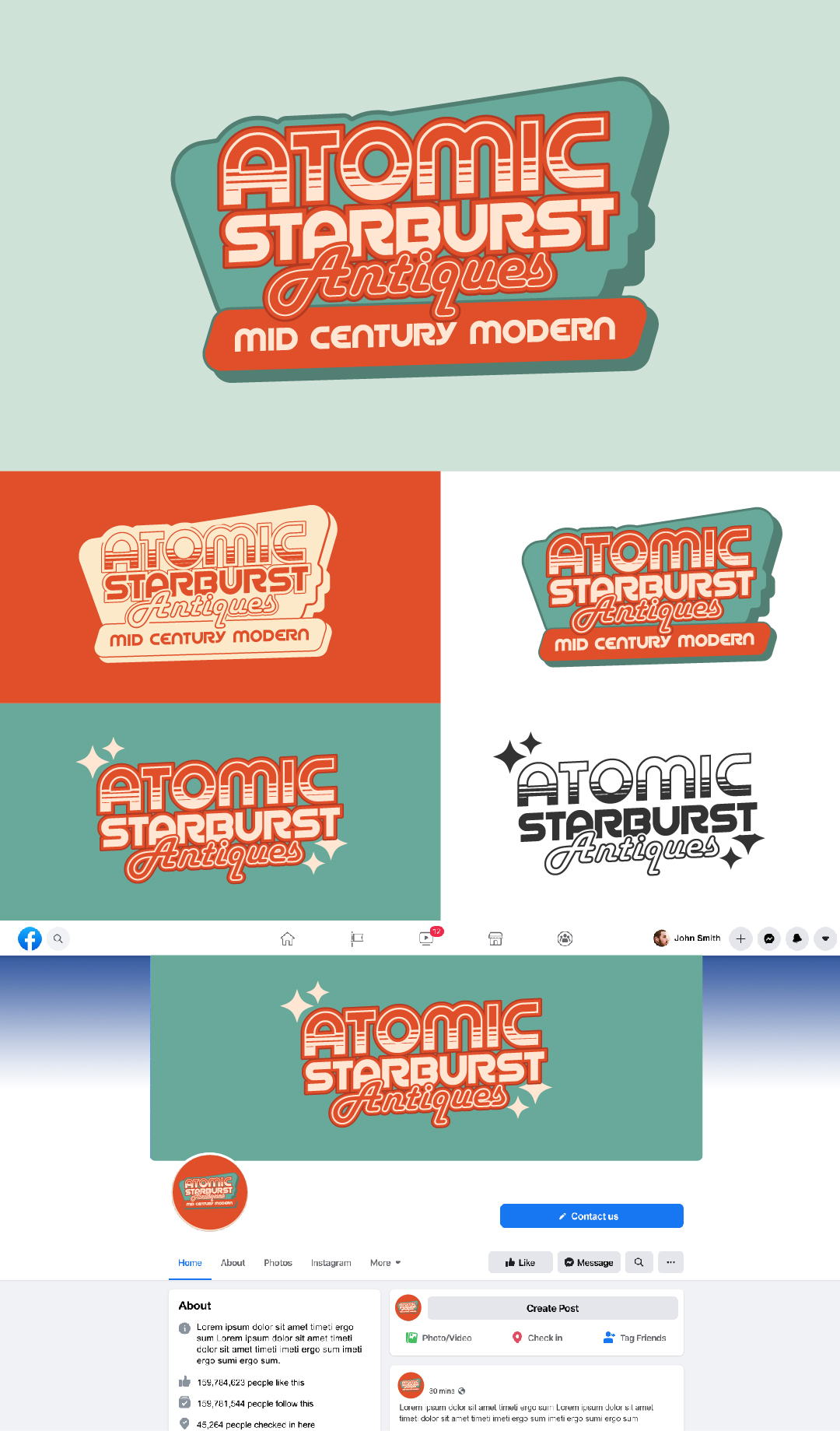 Logo Design by zero creative for Atomic Starburst Antiques LLC | Design #32990673