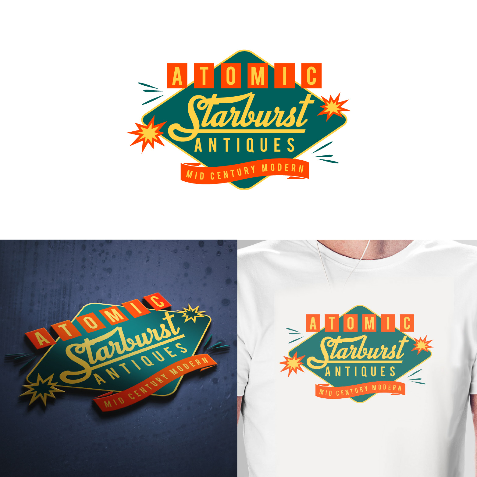 Logo Design by 4tech services for Atomic Starburst Antiques LLC | Design #32999884