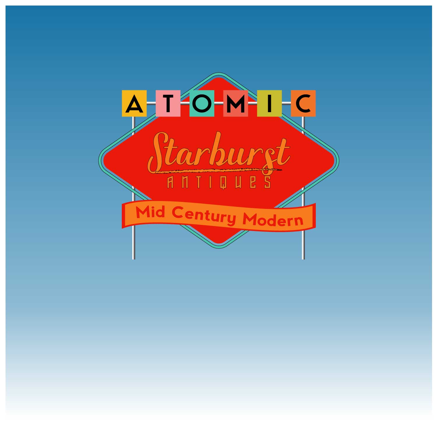 Diseño de Logo por Mega House para Atomic Starburst Antiques LLC | Diseño #32997236