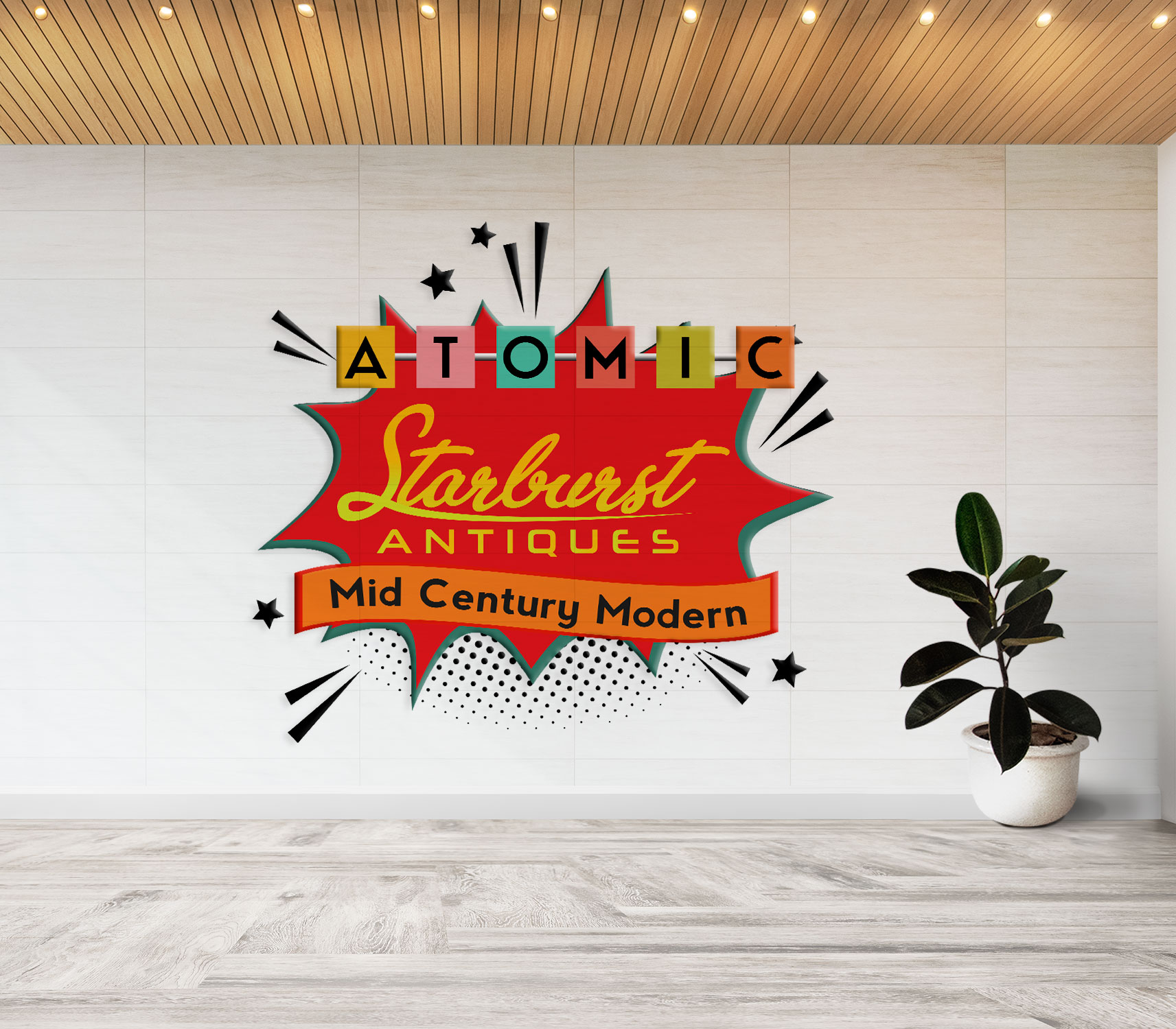 Logo-Design von Mega House für Atomic Starburst Antiques LLC | Design #33002074