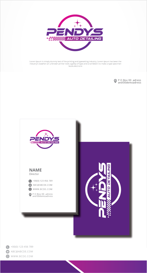 Logo Design by zebronicgraphic for Pendys Auto Detailing PTY LIMITED | Design #33022356