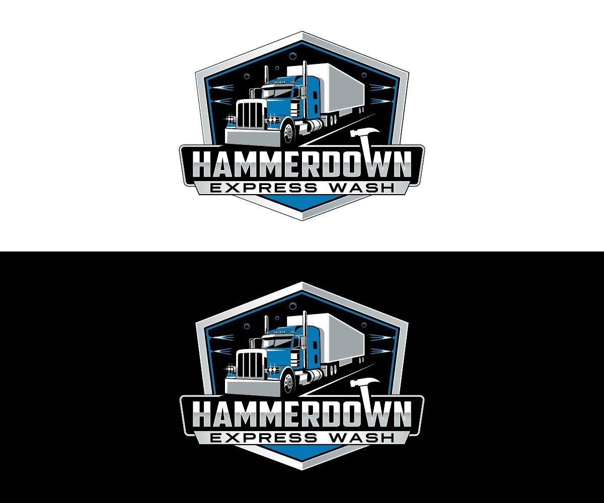 Logo Design by King Cobra for Hammerdown Express Wash  | Design #33018903