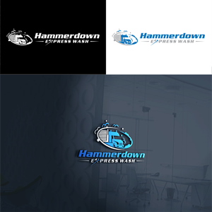 Logo Design by RA-bica for Hammerdown Express Wash  | Design: #32992804