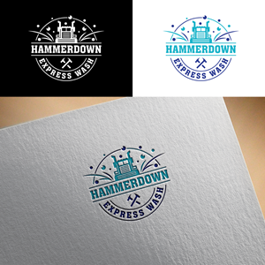 Logo Design by RA-bica for Hammerdown Express Wash  | Design: #32992805
