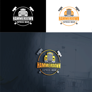 Logo Design by RA-bica for Hammerdown Express Wash  | Design: #32992806