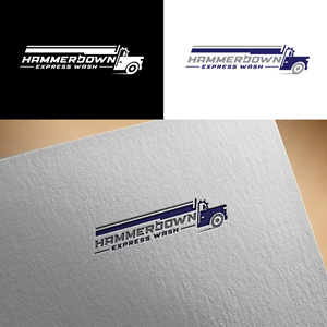 Logo Design by RA-bica for Hammerdown Express Wash  | Design: #32992807