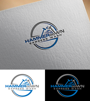 Logo Design by uzzal100 for Hammerdown Express Wash  | Design #32990957