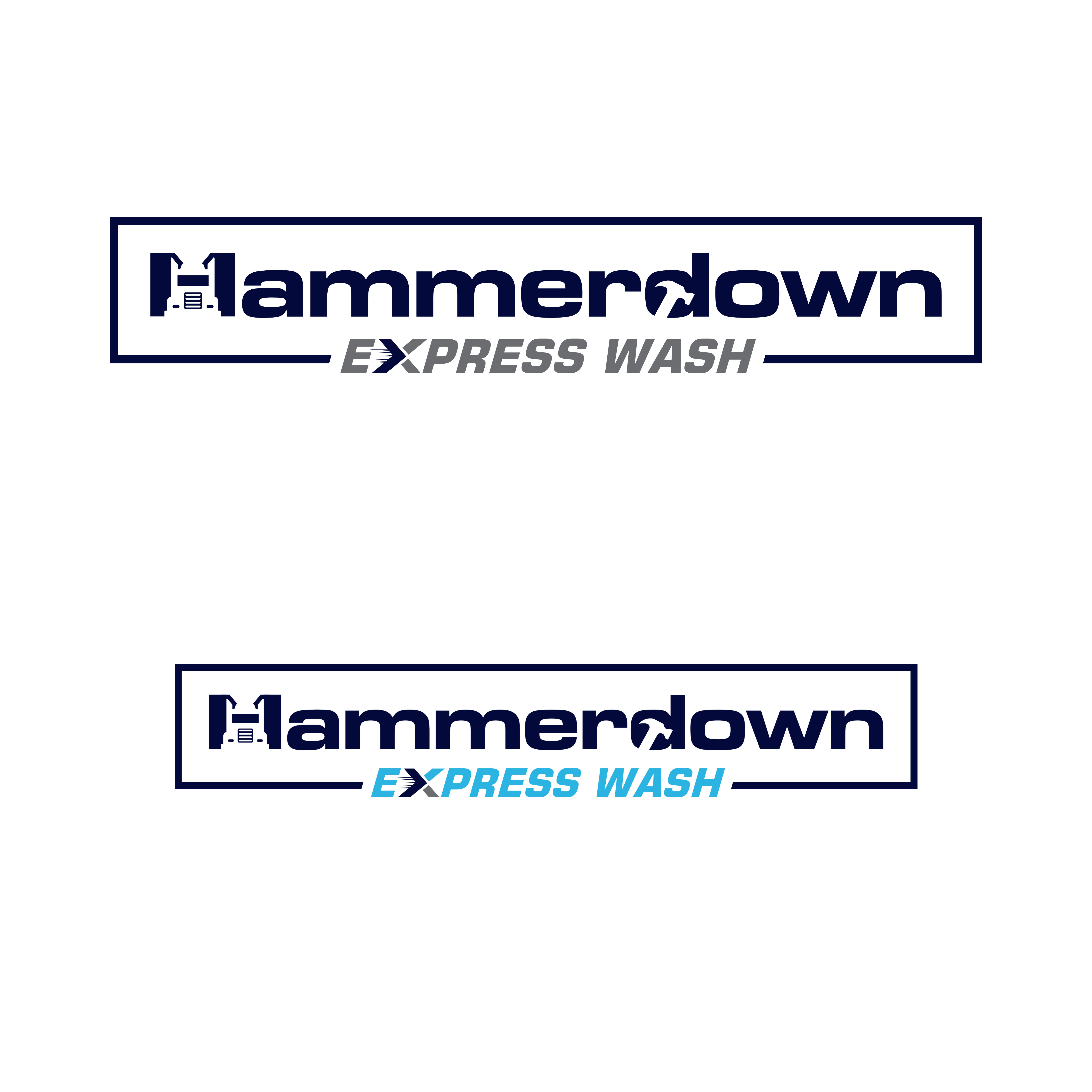 Logo Design by Mahera23 for Hammerdown Express Wash  | Design #33013200