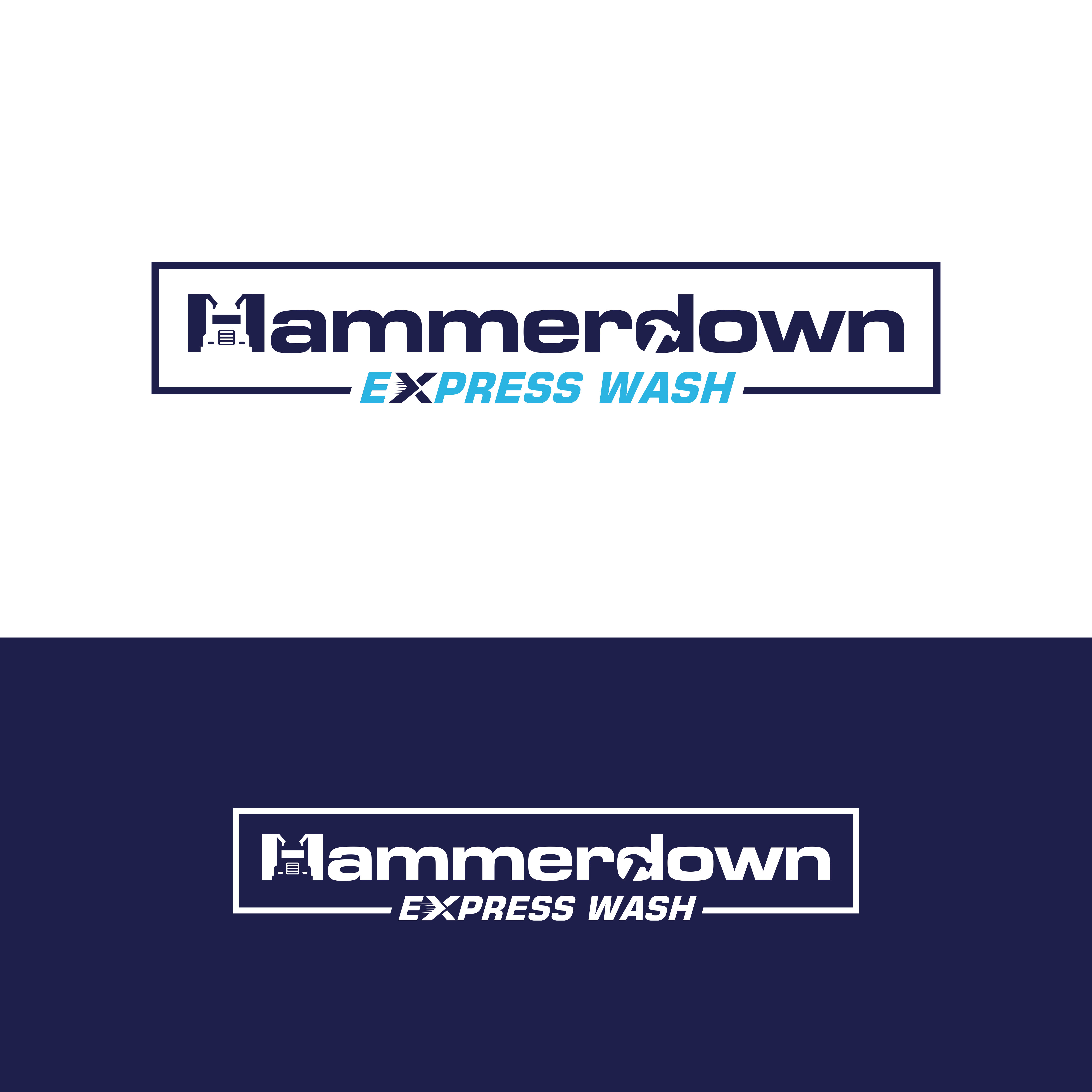 Logo Design by Mahera23 for Hammerdown Express Wash  | Design #33013212