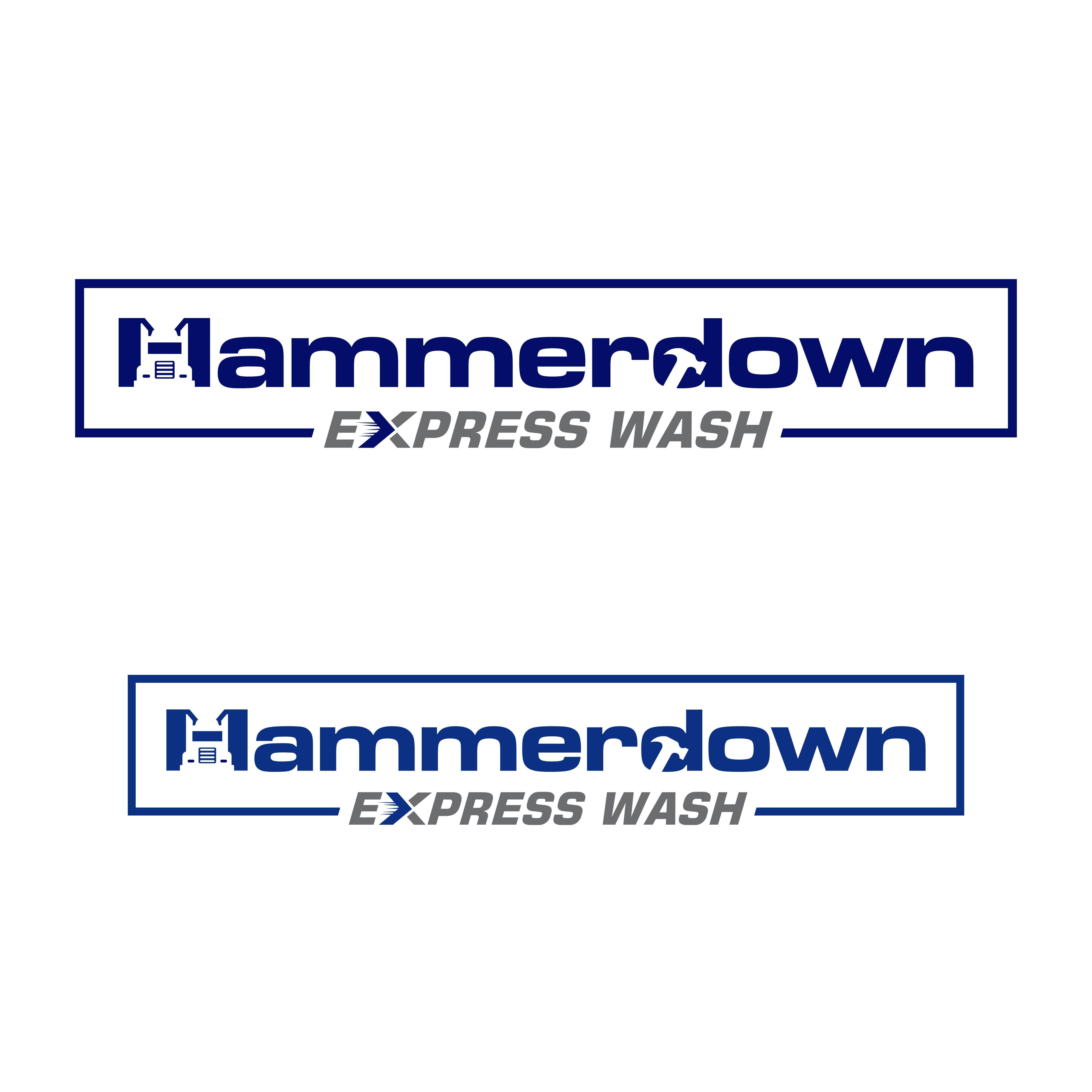 Logo Design by Mahera23 for Hammerdown Express Wash  | Design #33018905