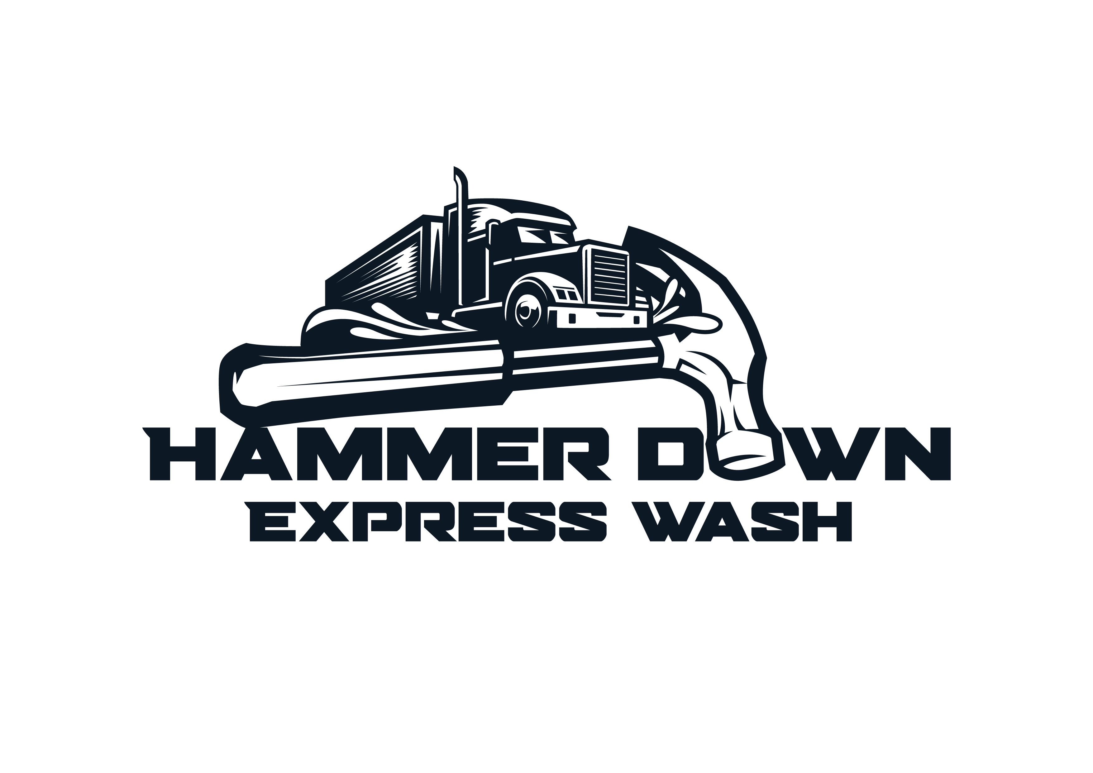 Logo Design by Grafactory for Hammerdown Express Wash  | Design #32998348