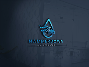 Logo Design by Deziners Zone for Hammerdown Express Wash  | Design: #32994215