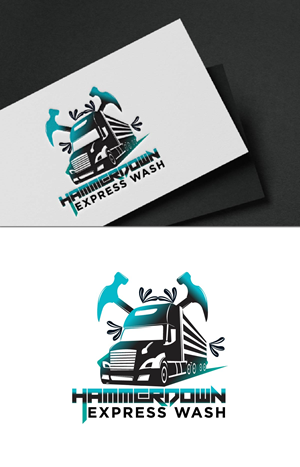 Logo Design by fly  design for Hammerdown Express Wash  | Design: #32993692