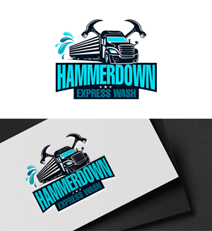 Logo Design by fly  design for Hammerdown Express Wash  | Design: #32993863