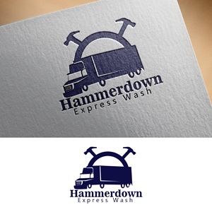 Logo Design by fly  design for Hammerdown Express Wash  | Design: #32993996