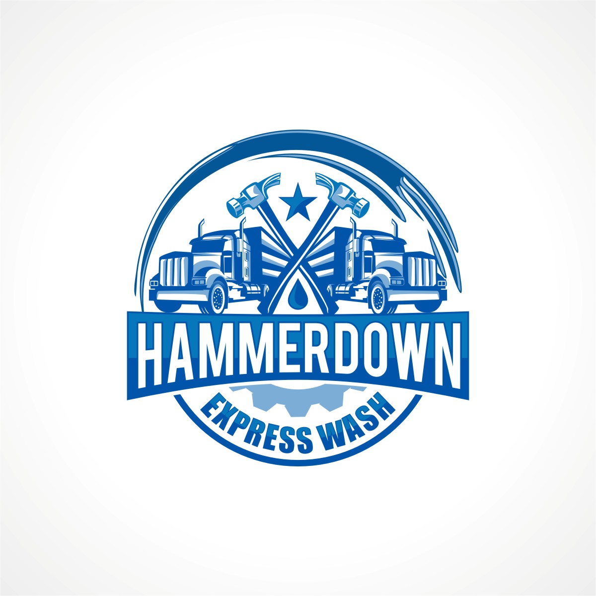 Logo-Design von Magic of Art für Hammerdown Express Wash  | Design #33008861